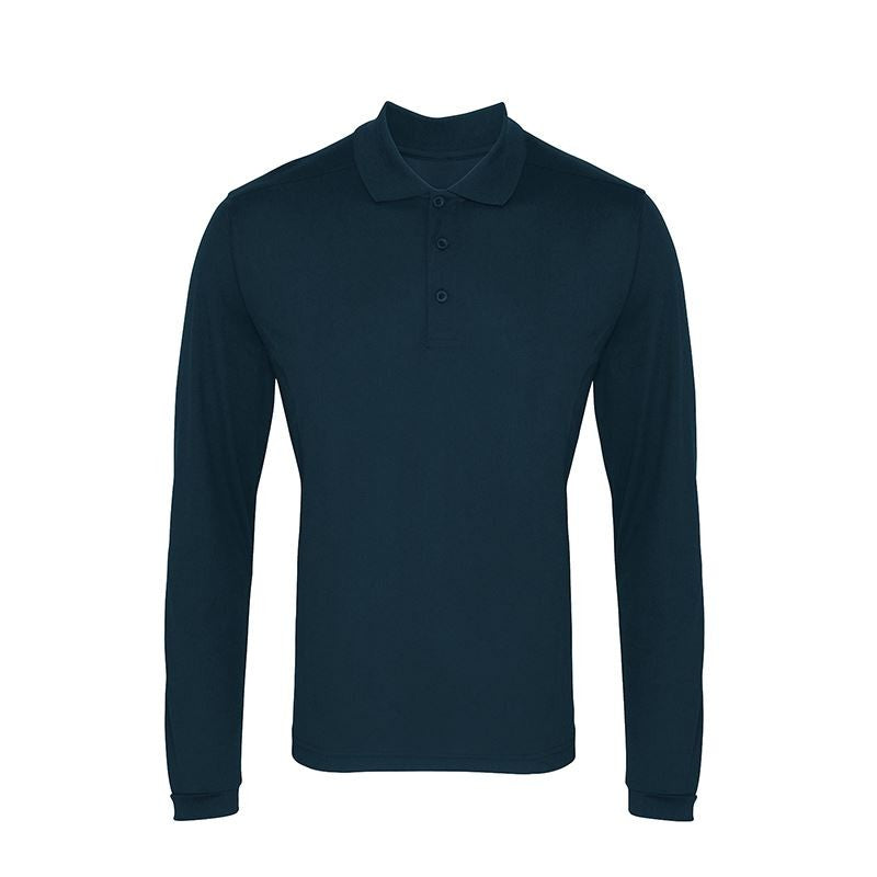 Long Sleeve Coolchecker Pique Polo Shirt | NAVY